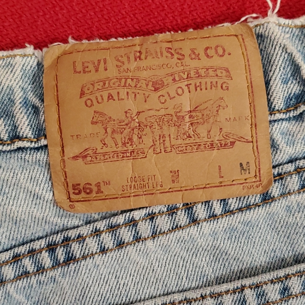 LEVI'S loose fit Straight Leg distressed 12 Med. - Picture 11 of 14